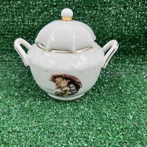 Danbury Mint MJ Hummel Collection‎ Stormy Weather Porcelain Sugar Bowl & Lid